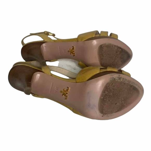 Prada Yellow Platform Strappy Stiletto Heel - Picture 6 of 7